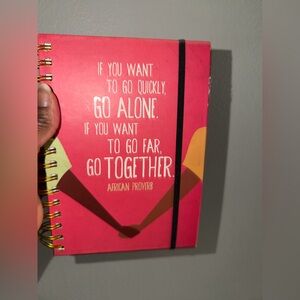 Inspirational Red Notebook with Gold Accents